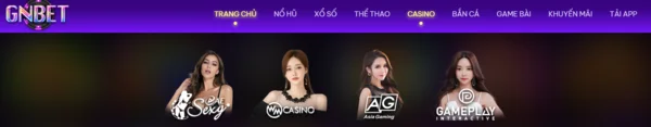 Casino trực tuyến Gnbet hấp dẫn với đa dạng trò chơi